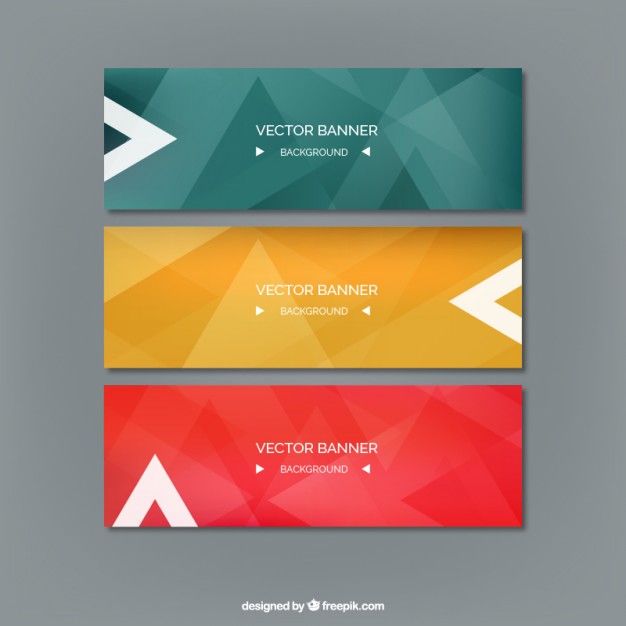 Abstract colored banners  Vector | Free Download