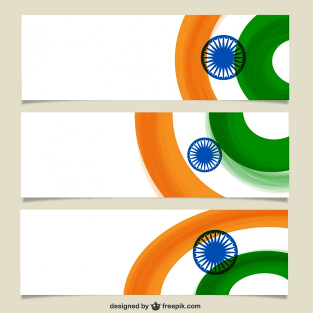 Banners with indian flag