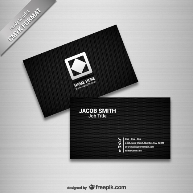Black business card template  Vector | Free Download