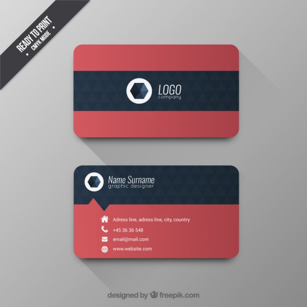 Business card with geometric pattern  Vector | Free Download