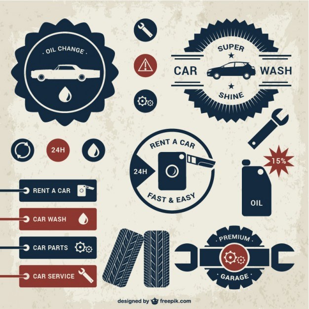 Car badges template set   Vector | Free Download