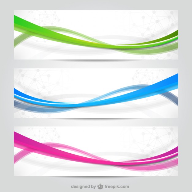 Colorful waves banners  Vector | Free Download