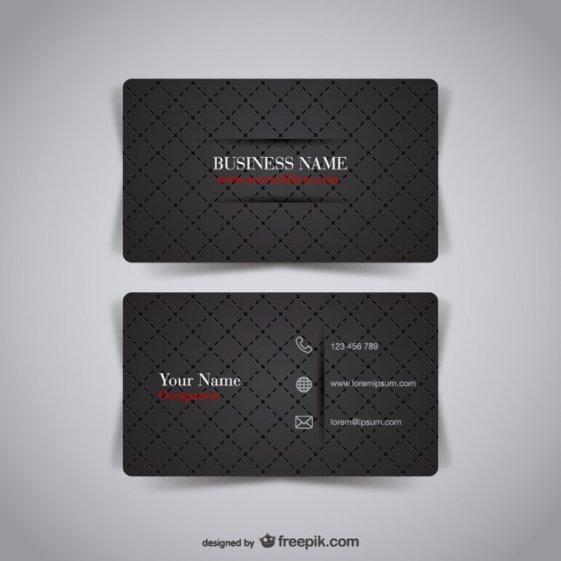 Dark business card free design   Vector | Free Download
