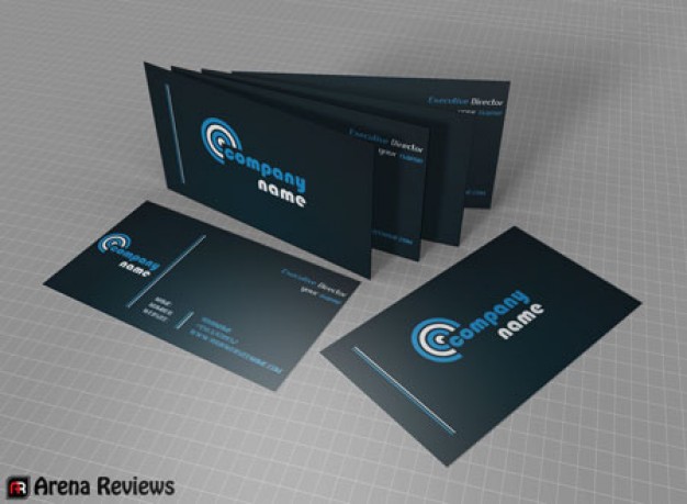 Dark professional business card template   PSD file | Free Download