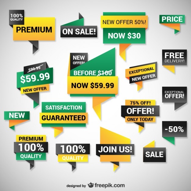 Discount web banners  Vector | Free Download