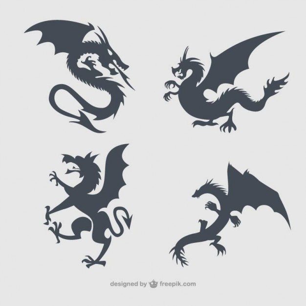 Dragons silhouettes collection