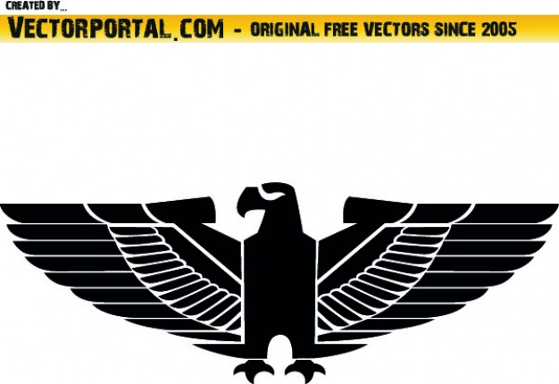 Eagle with open wings design