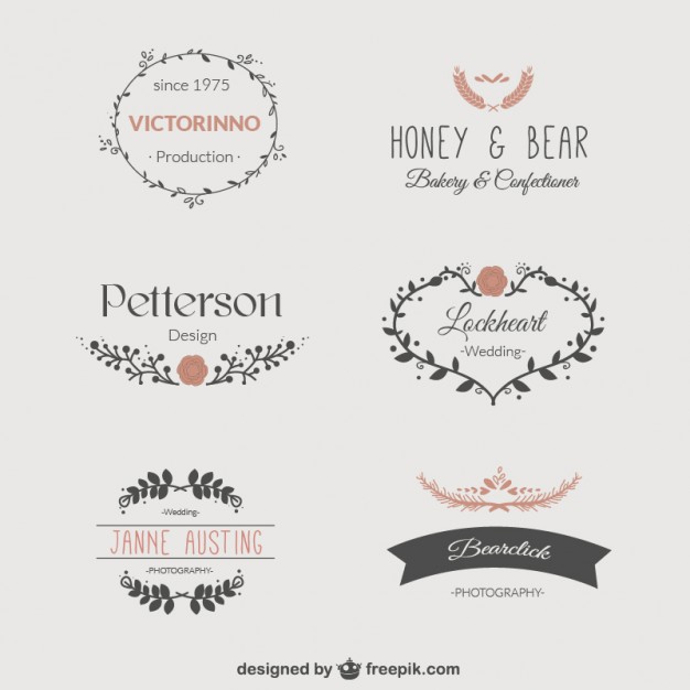 Floral templates set of logos   Vector | Free Download