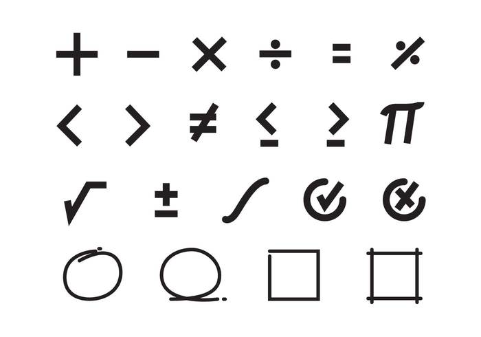 Free Math Symbols Vector