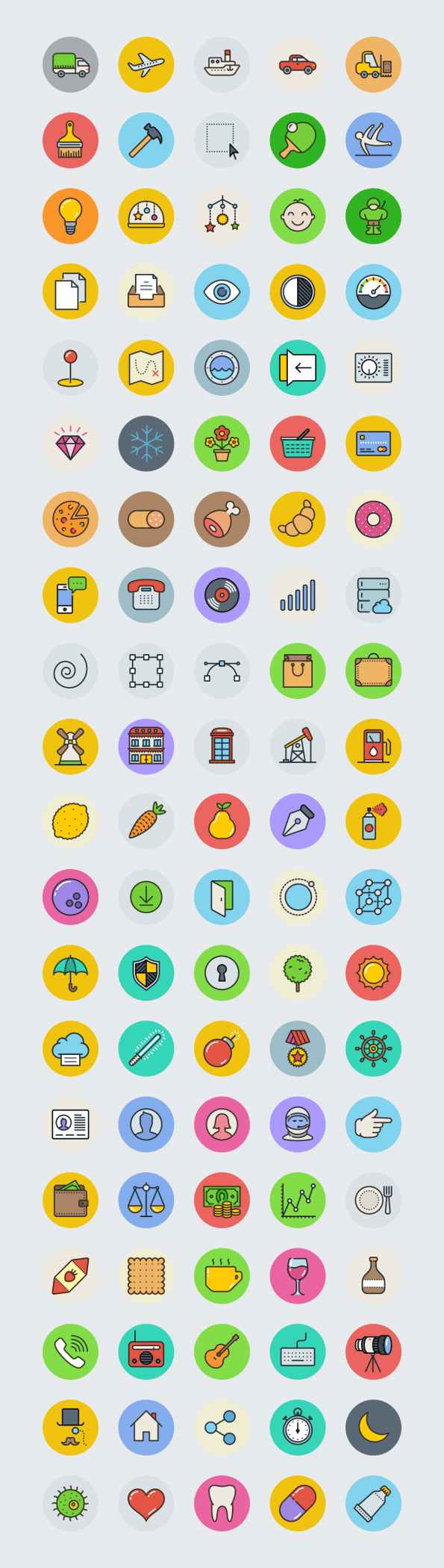 100 free Unigrid Flat vector icons | IconStore