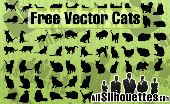 Free Vector Cats – All-Silhouettes