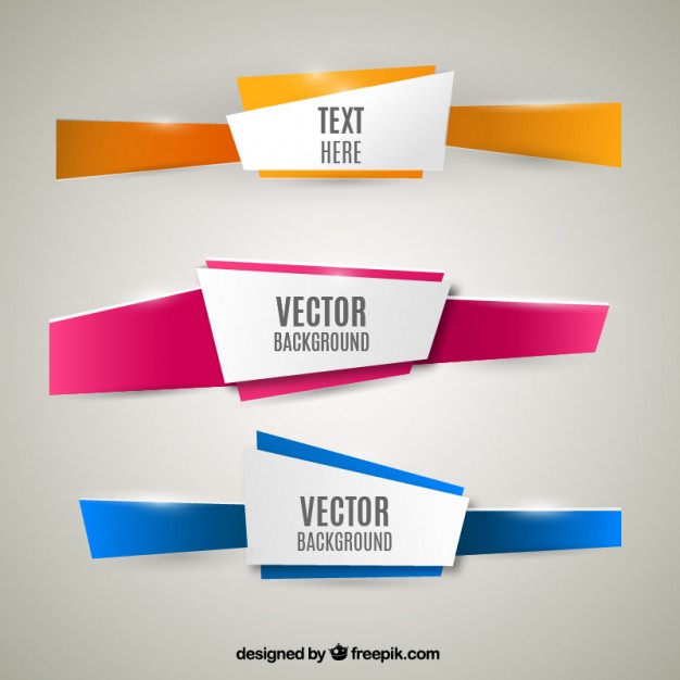 Geometric banner set  Vector | Free Download