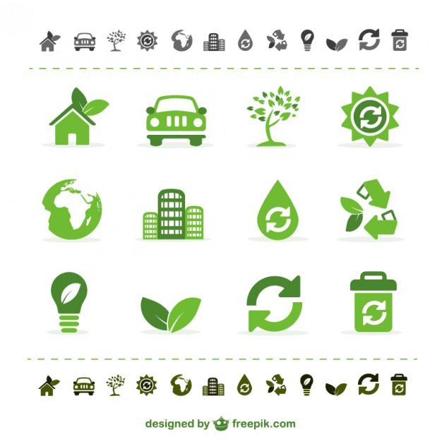Green ecology vector icons   Vector | Free Download