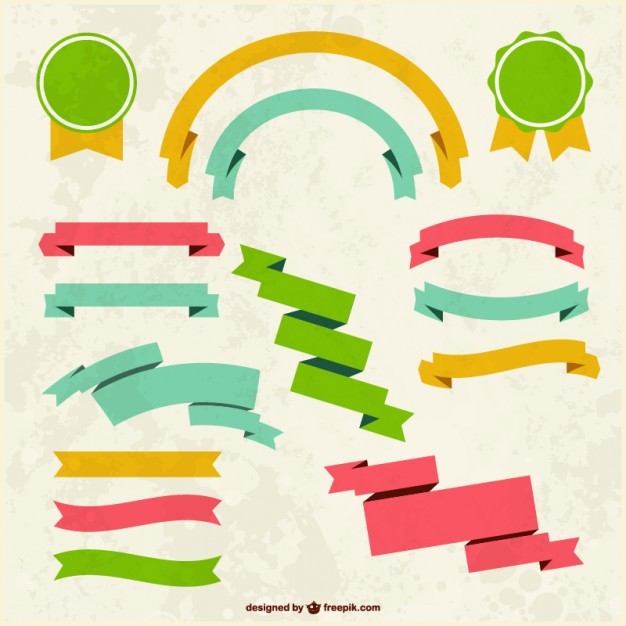 Grunge ribbons and badges collection   Vector | Free Download