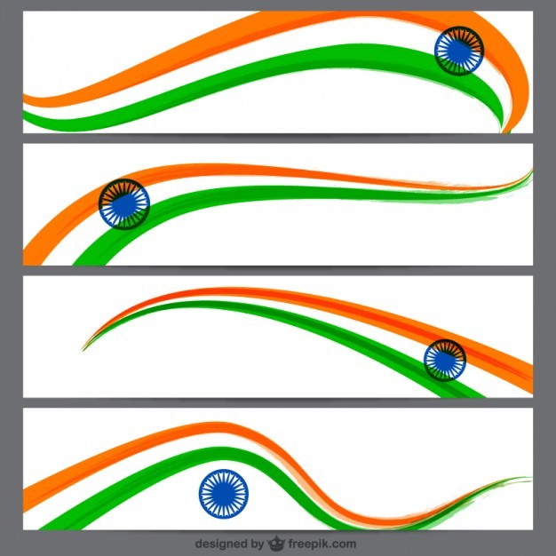 Indian flag banners