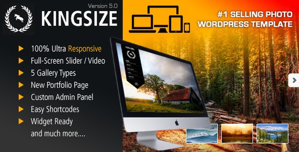 KingSize Fullscreen Photography Theme – WordPress | ThemeForest