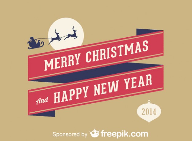 Merry Christmas And Happy New Year Vector | Free Download