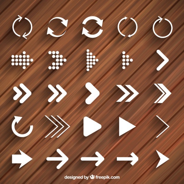 Modern arrows and reload icons  Vector | Free Download