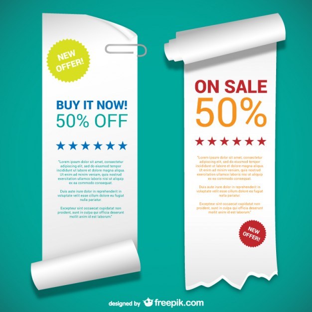 Paper banner templates  Vector | Free Download