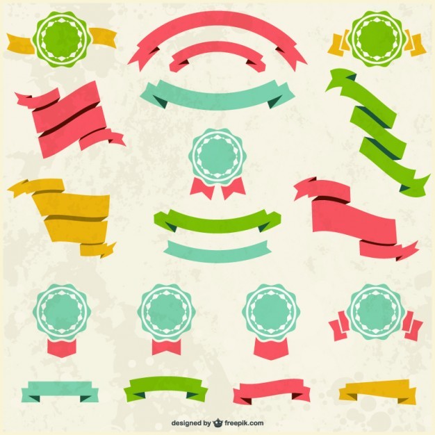 Retro banners badges set Vector | Free Download
