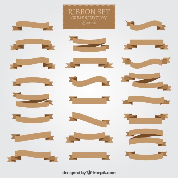 Retro ribbons collection  Vector | Free Download