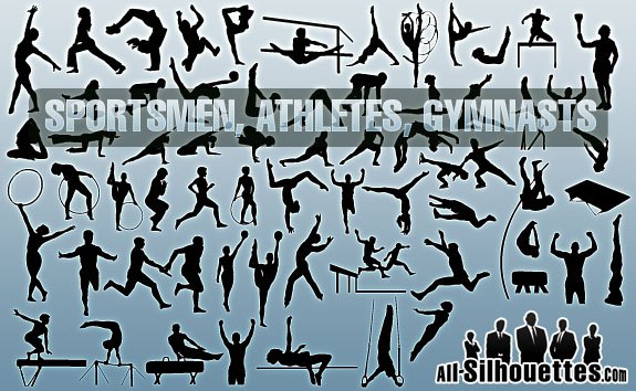Sportsmen, Athletes, Gymnasts – All-Silhouettes