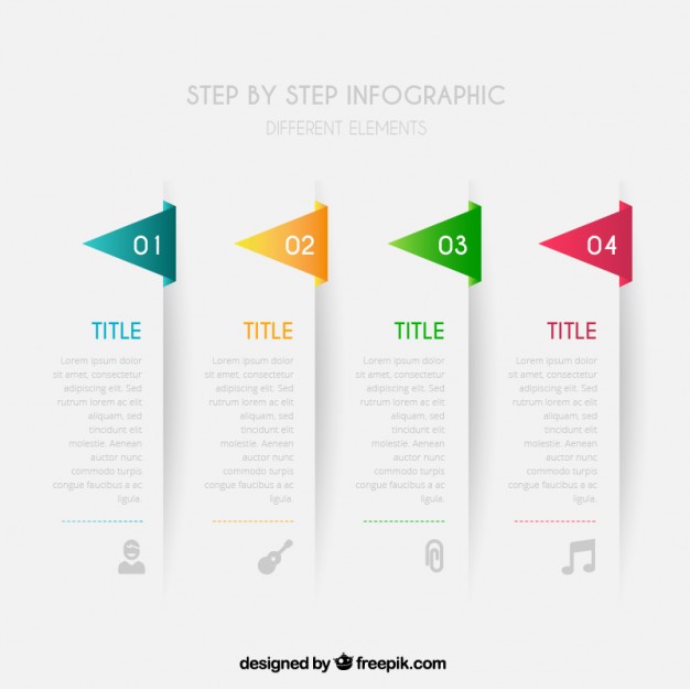Step by step infographic  Vector | Free Download