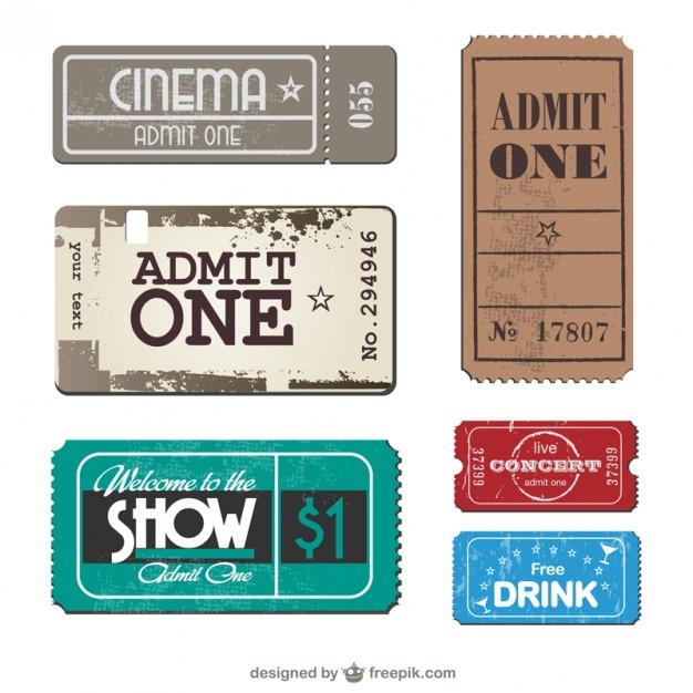 Tickets collection vector set  Vector | Free Download