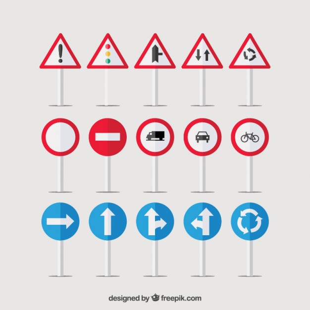 Traffic signs  Vector | Free Download