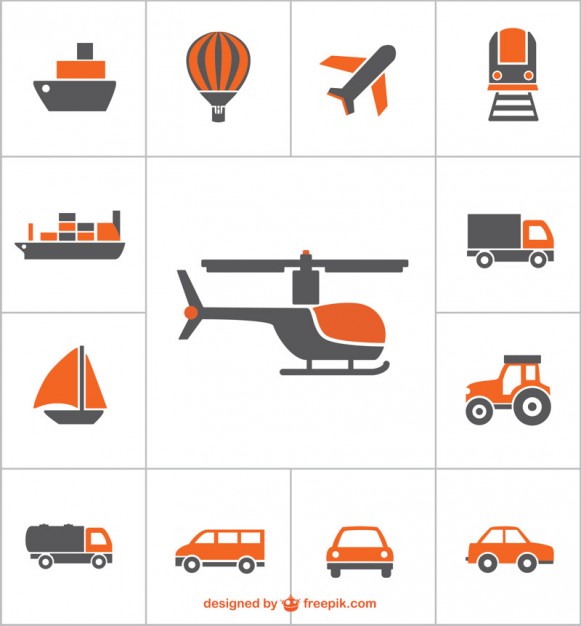Transportation icons vector free  Vector | Free Download