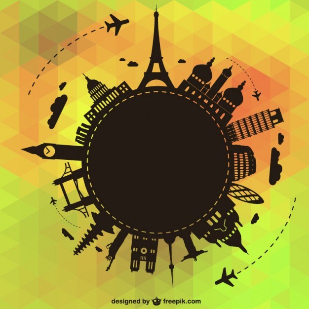 Travel around the world vector illustration Vector | Free Download