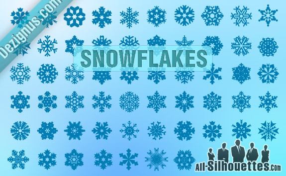 Vector Snowflakes – All-Silhouettes