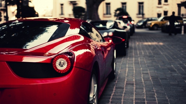 Wallpaper Ferrari, Veyron, Bugatti, Black, Italy, Red HD