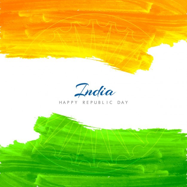 Watercolor background of indian flag