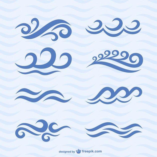 Wave icons vector set  Vector | Free Download