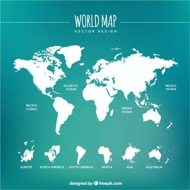 White world map Vector | Free Download