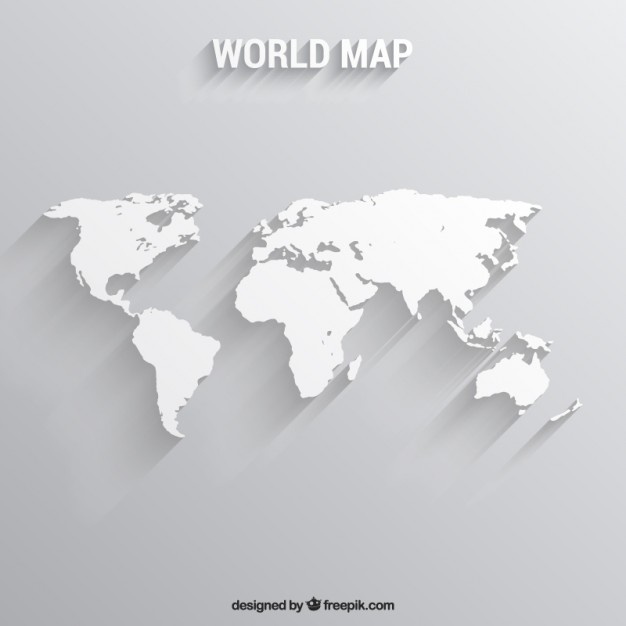 White world map  Vector | Free Download
