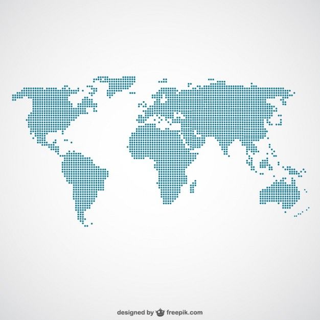 World map dots template   Vector | Free Download
