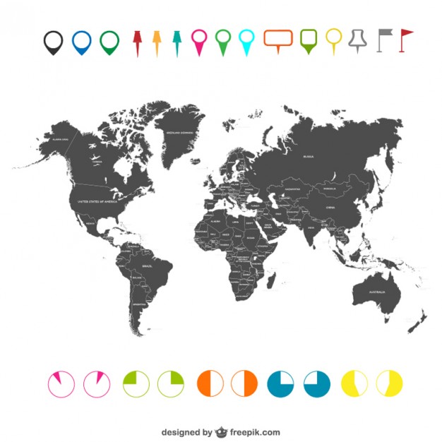 World map free vector image   Vector | Free Download