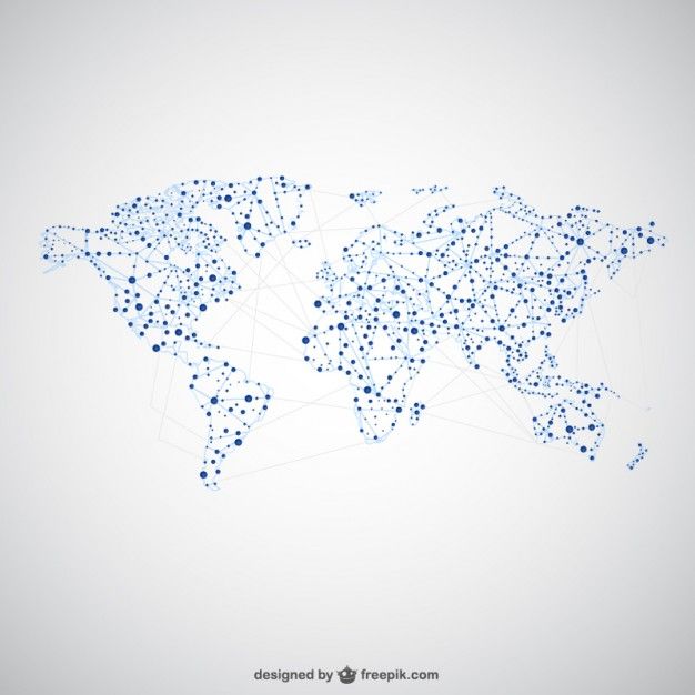 World map global network design   Vector | Free Download