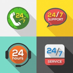 24 hours service logos collection Vector | Free Download