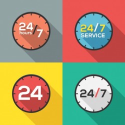 24 hours service logos collection Vector | Free Download