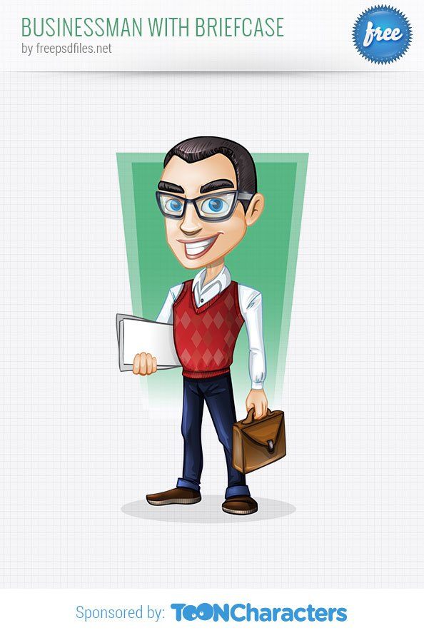Vector Businessman with Briefcase – Vector Characters