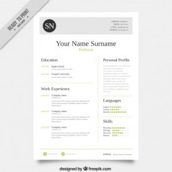 Elegant Resume Template Vector | Free Download
