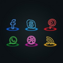Light icons, social networks