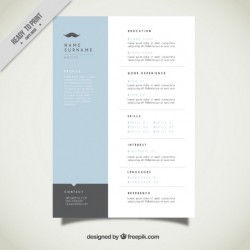Modern Resume Template Vector | Free Download