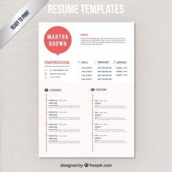Modern resume template Vector | Free Download