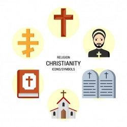 Different icons, christian religion