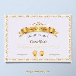 Elegant diploma golden vintage