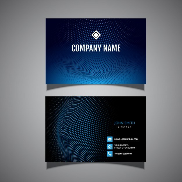 Business card with a modern halftone dots design